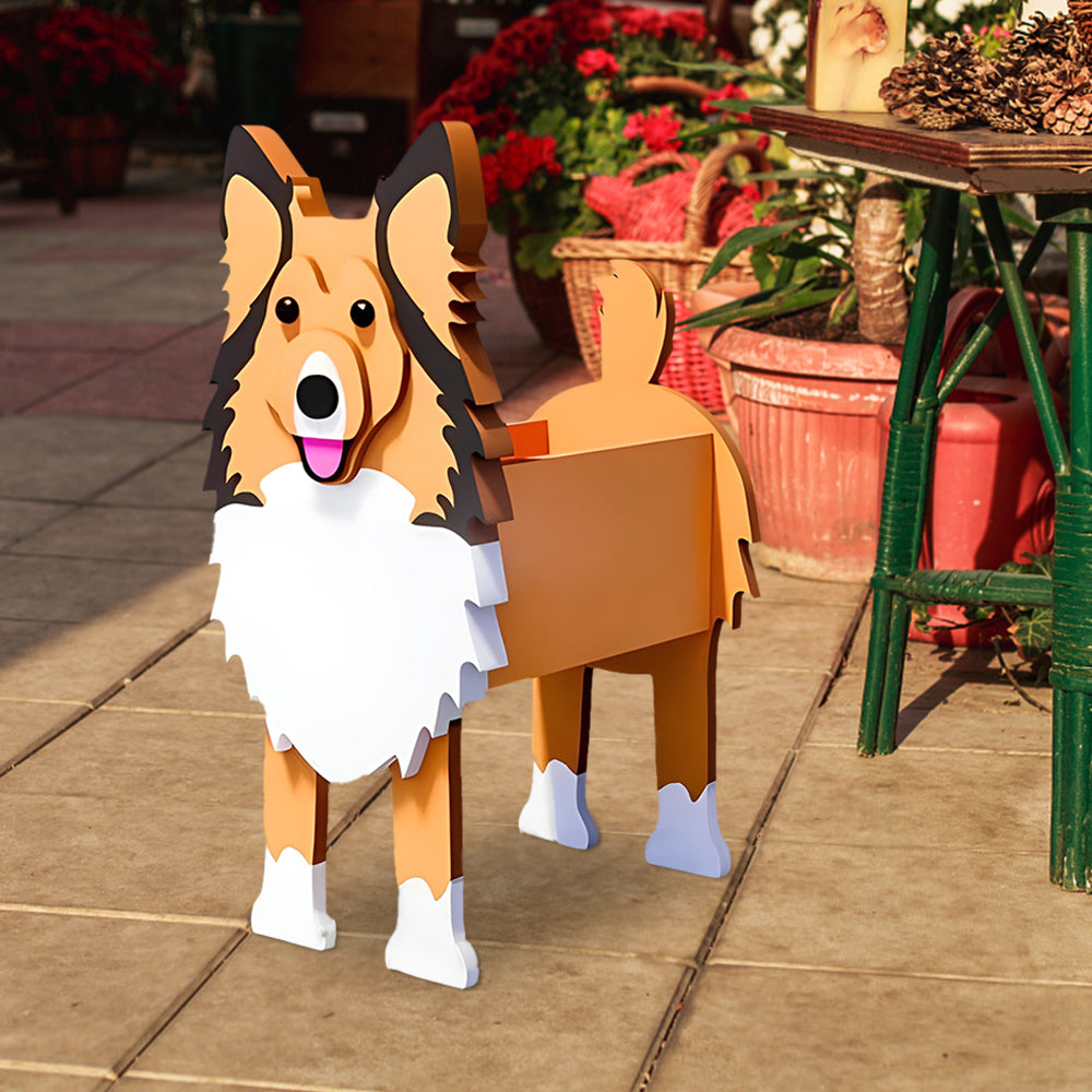 Bloempot - Shetland Sheepdog