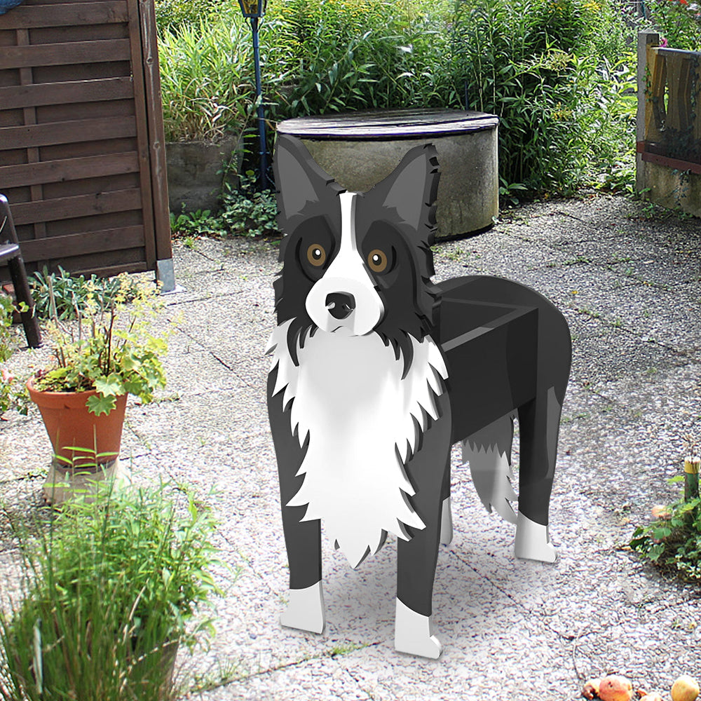 Bloempot - Bordercollie
