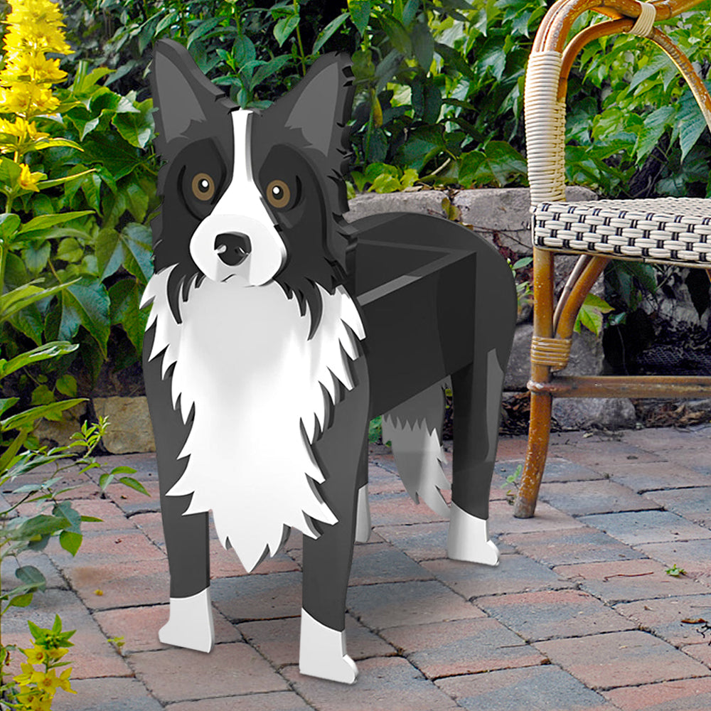Bloempot - Bordercollie