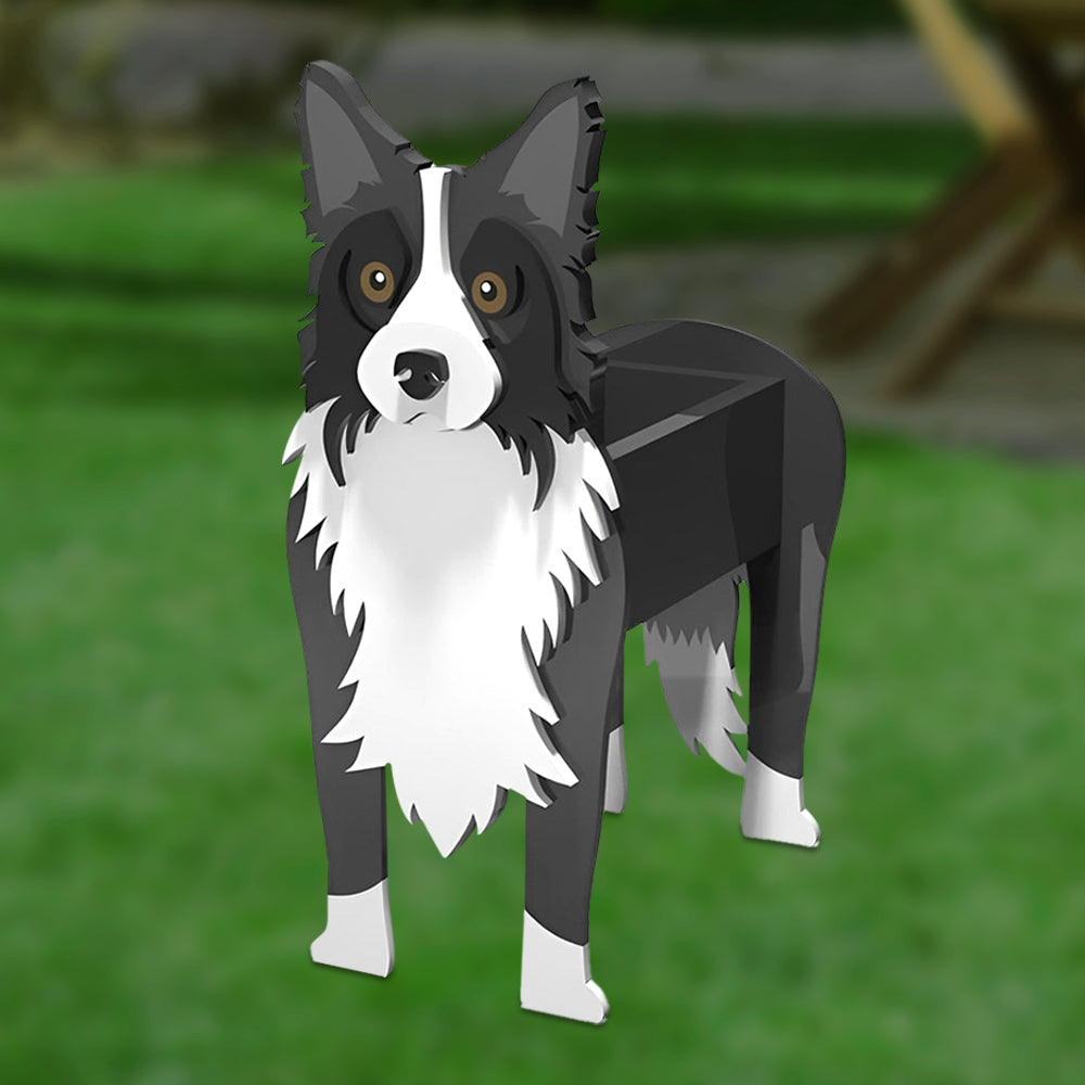 Bloempot - Bordercollie
