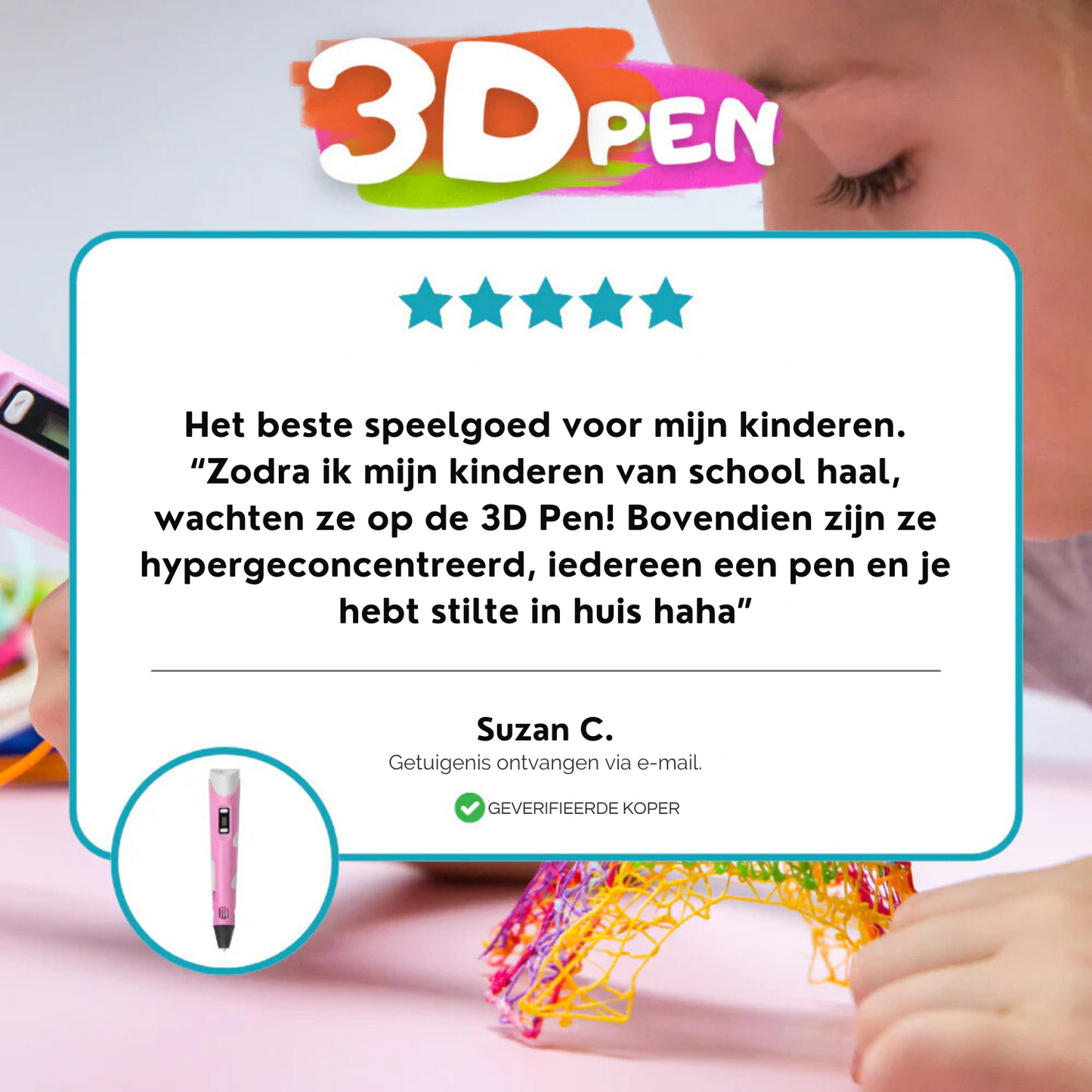 3D Print Pen | Plezier voor jong en oud! | 1+1 Gratis