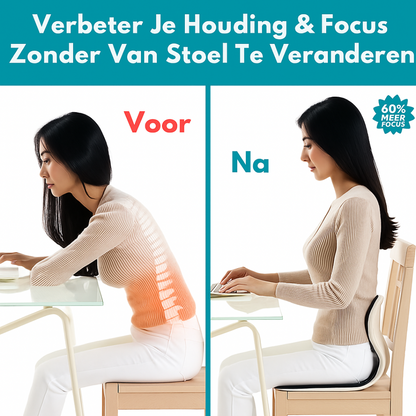 Ergonomische Comfortstoel | Verstelbare Rugsteun & Houdingscorrectie