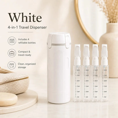 PourPod 4-in-1 doseerfles voor op reis