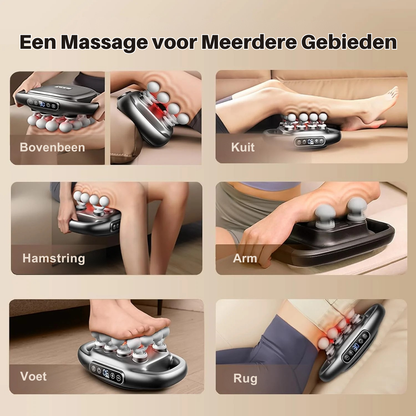 AurumForce | Diepwerkende Lichaamsmassager met Warmte en 16 Massagekoppen