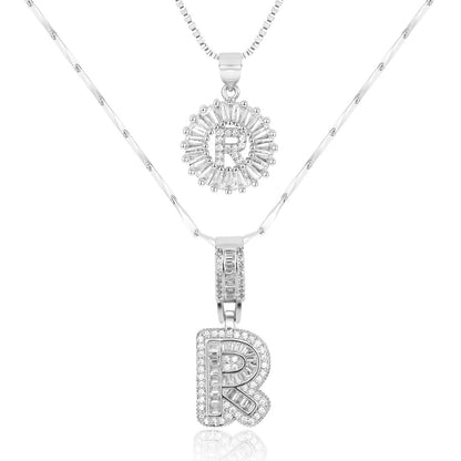 GemLetter | 14K Ketting met Diamanten Initiaal Hanger