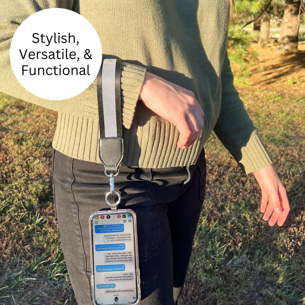 Clip & Go-riem met tasje – Reflecterende collectie