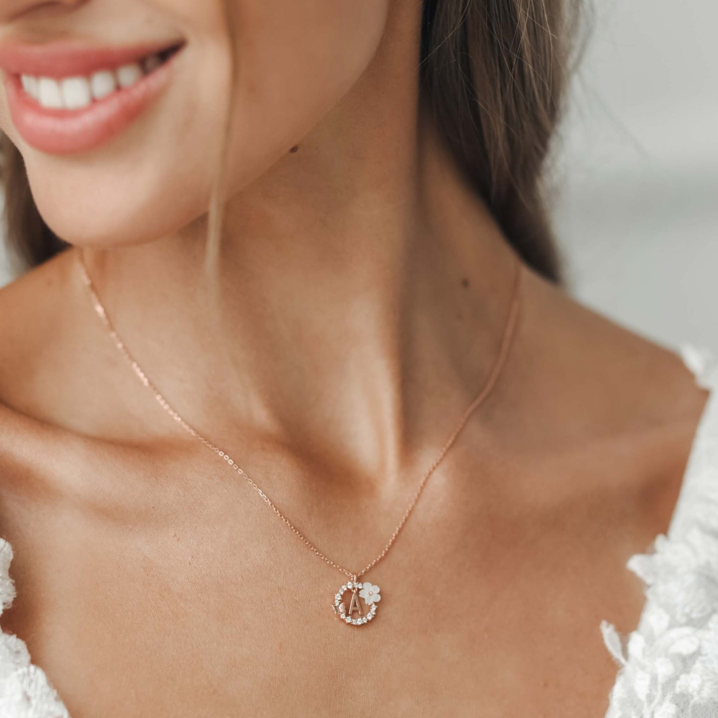 CharmGem | Sierlijke ketting met initiaal