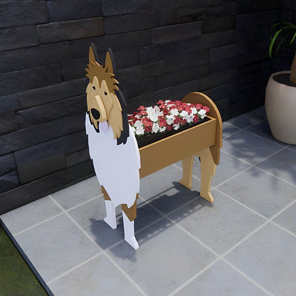 Bloempot - Langharige collie