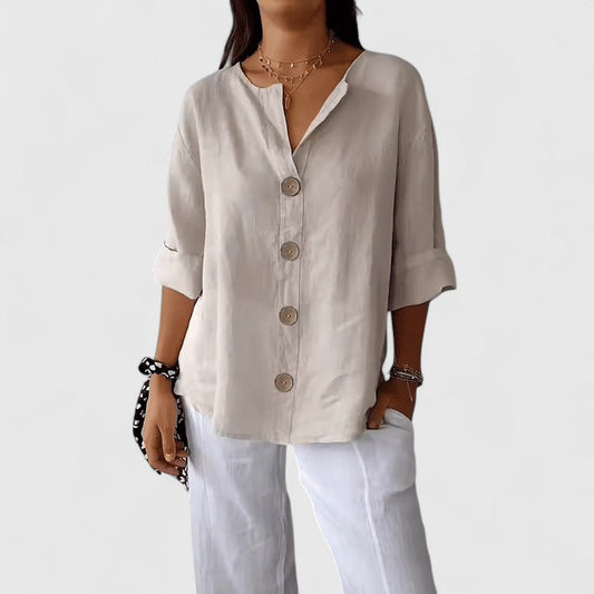 Cathlyn Blouse – Subtiele elegantie met karakter
