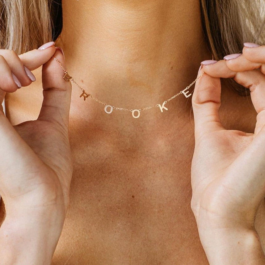 Verfijnde ketting met initiaal op maat