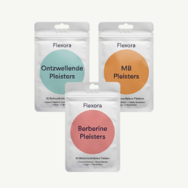 Flexora | 3-Pack Berberine / Anti-Opgeblazen Gevoel / Energie Pleisters