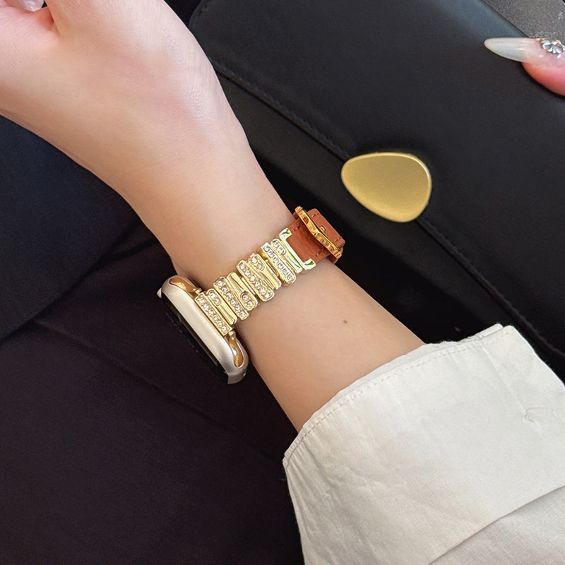 Onregelmatige Leren Band voor Apple Watch