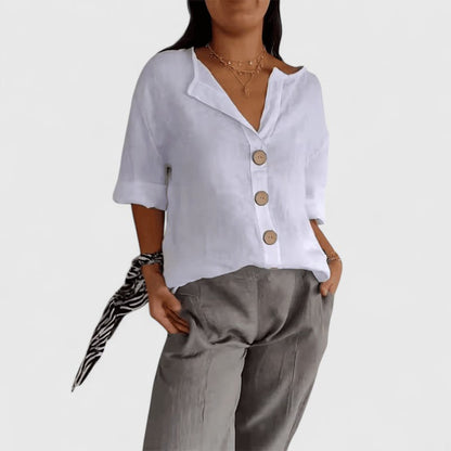 Cathlyn Blouse – Subtiele elegantie met karakter