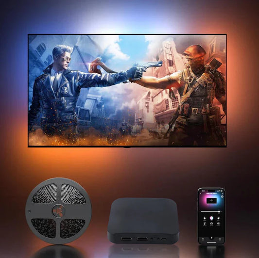 PrismFlow TV LED Achtergrondverlichting | Slimme HDMI Lichtsync voor Elke Entertainment Setup