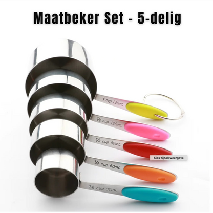 Magnetische Maatlepelset RVS – Slim & Stapelbaar
