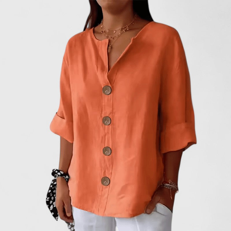 Cathlyn Blouse – Subtiele elegantie met karakter