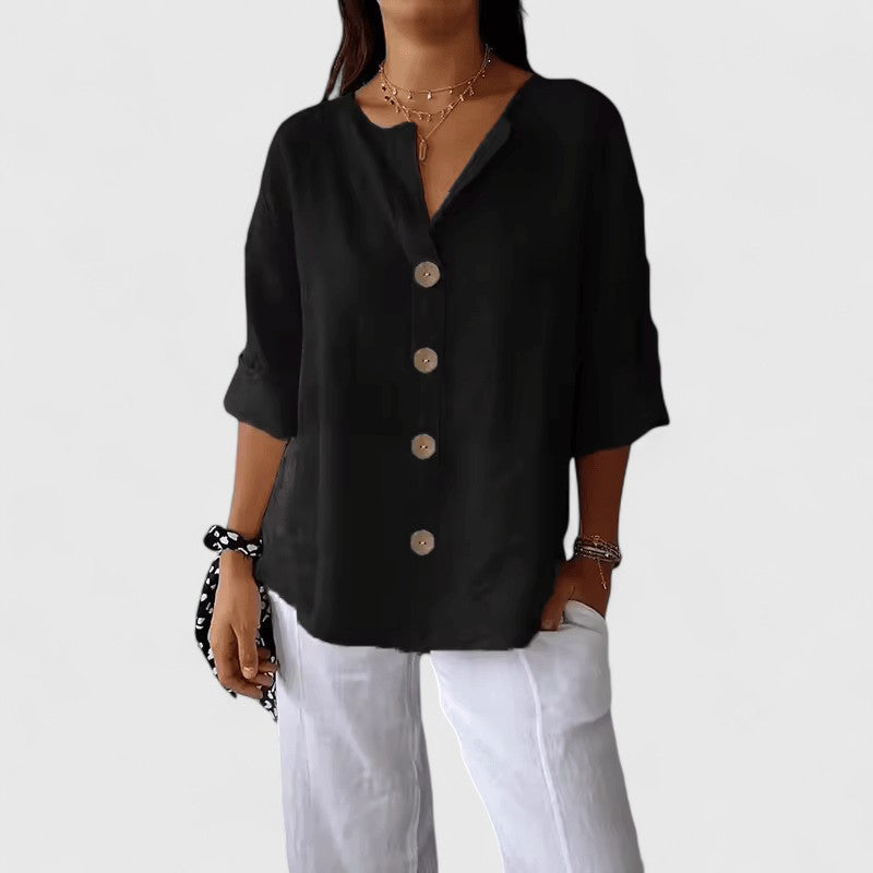 Cathlyn Blouse – Subtiele elegantie met karakter