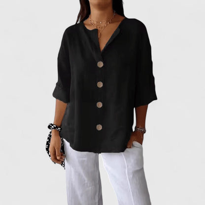 Cathlyn Blouse – Subtiele elegantie met karakter