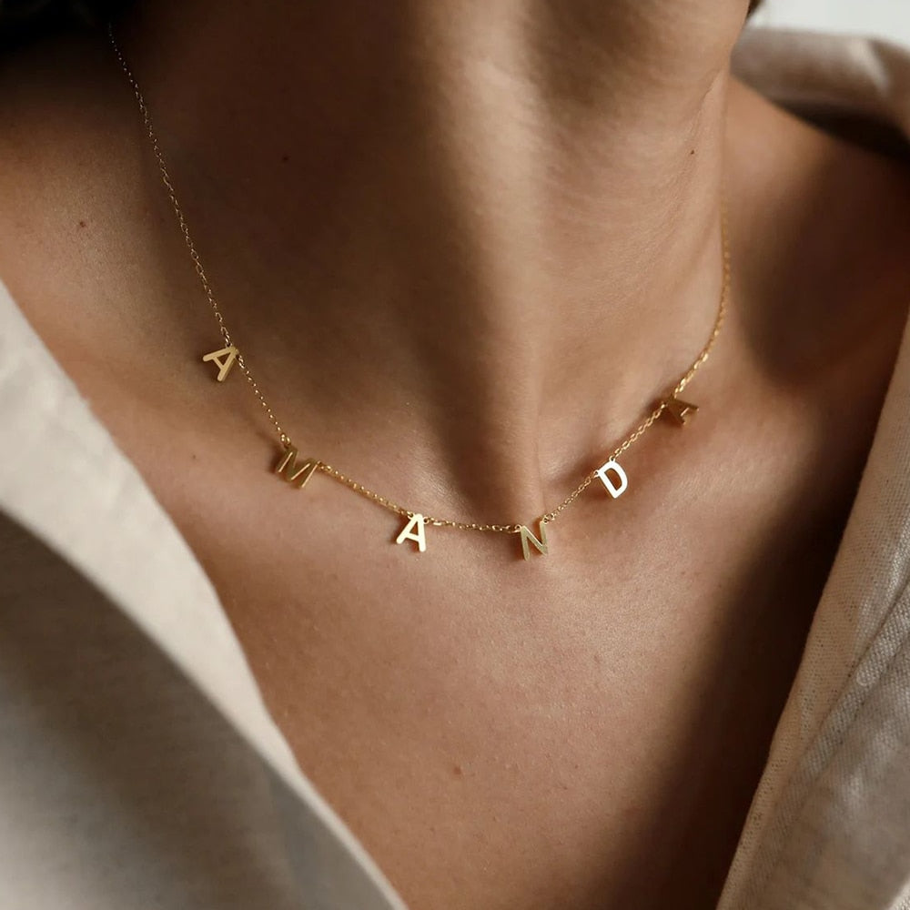 Verfijnde ketting met initiaal op maat