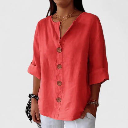Cathlyn Blouse – Subtiele elegantie met karakter