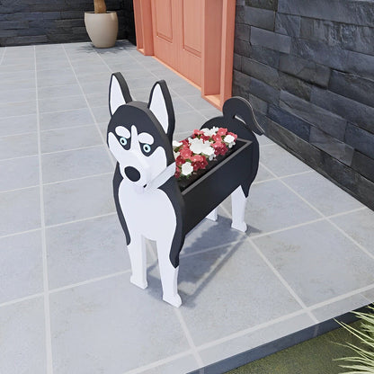 Bloempot - Siberische husky