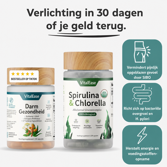 VitalEase | Ondersteunt een gezonde spijsvertering en vermindert een opgeblazen gevoel