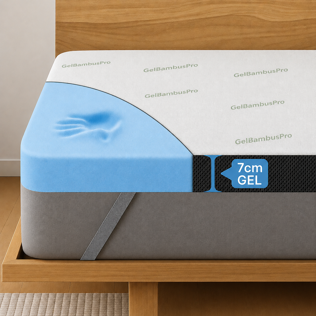 GelBambusPro | Topper met gelschuim