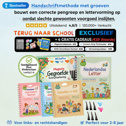 WritePro | Oefenschrift met groeven