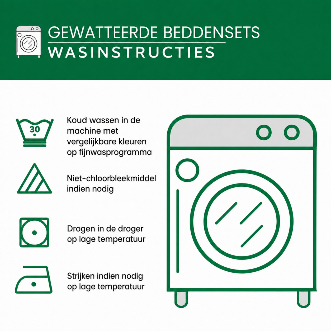 Oceaangolven Gewatteerde 3-delige beddensets