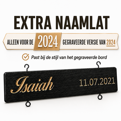 NameSlatGift | Gegraveerde grenen naamplank
