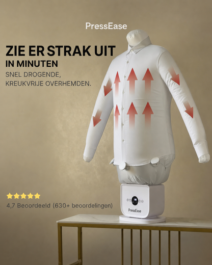 PressEase | Strijkt automatisch kledingstukken snel en moeiteloos glad