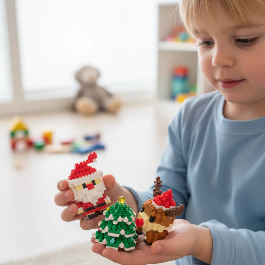 Blockies | Kerstfiguren van bouwsteentjes