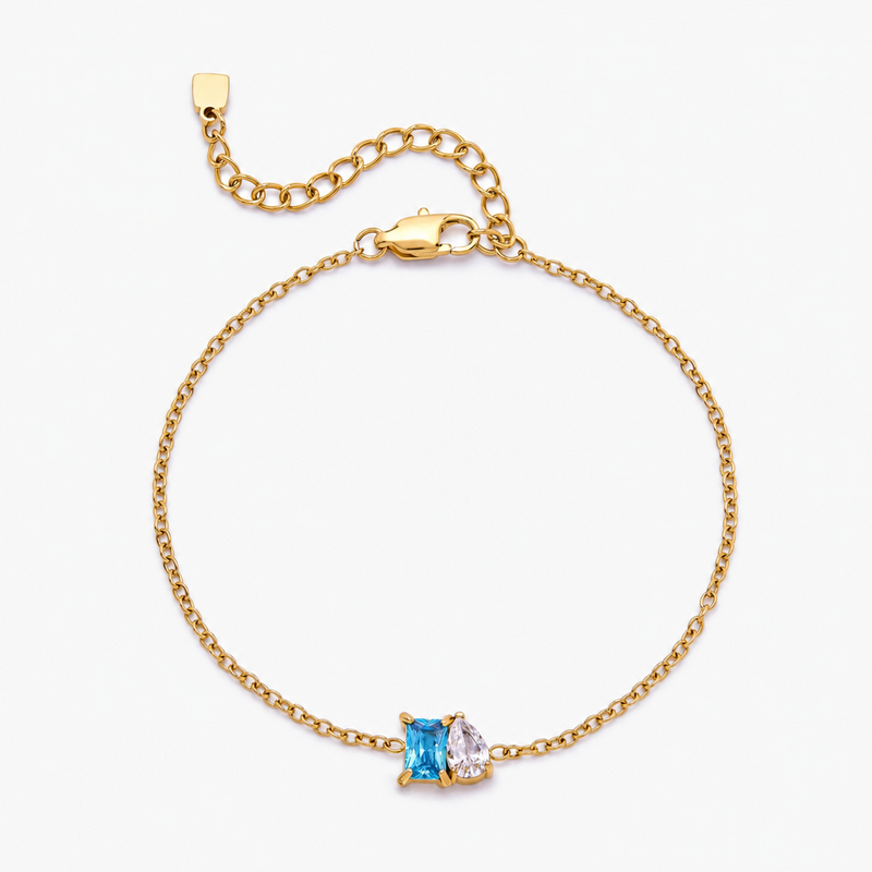 Glimmeria duo-geboortesteen armband