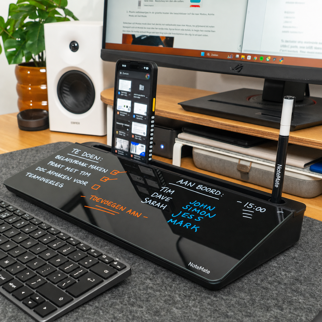 NoteMate | Glazen bureauwhiteboard