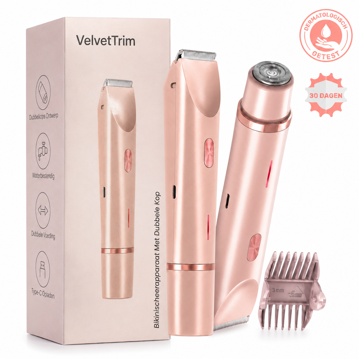 VelvetTrim | Bikini-shaver met precisiekop