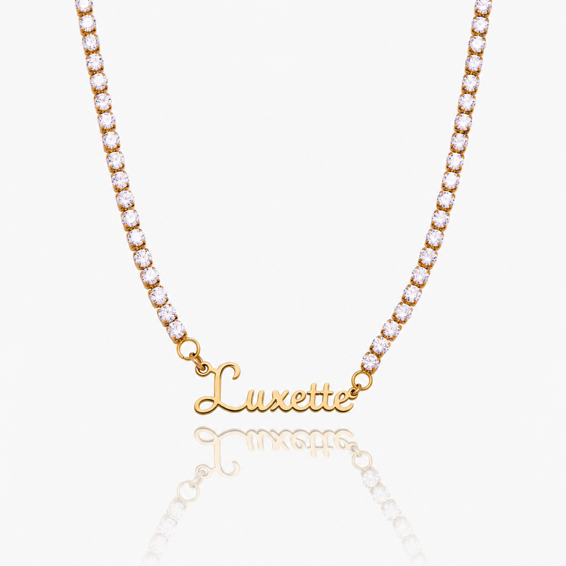 Luxette tennisketting met naam