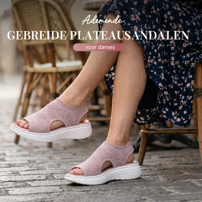 StrickComfort | Gebreide plateausandaal