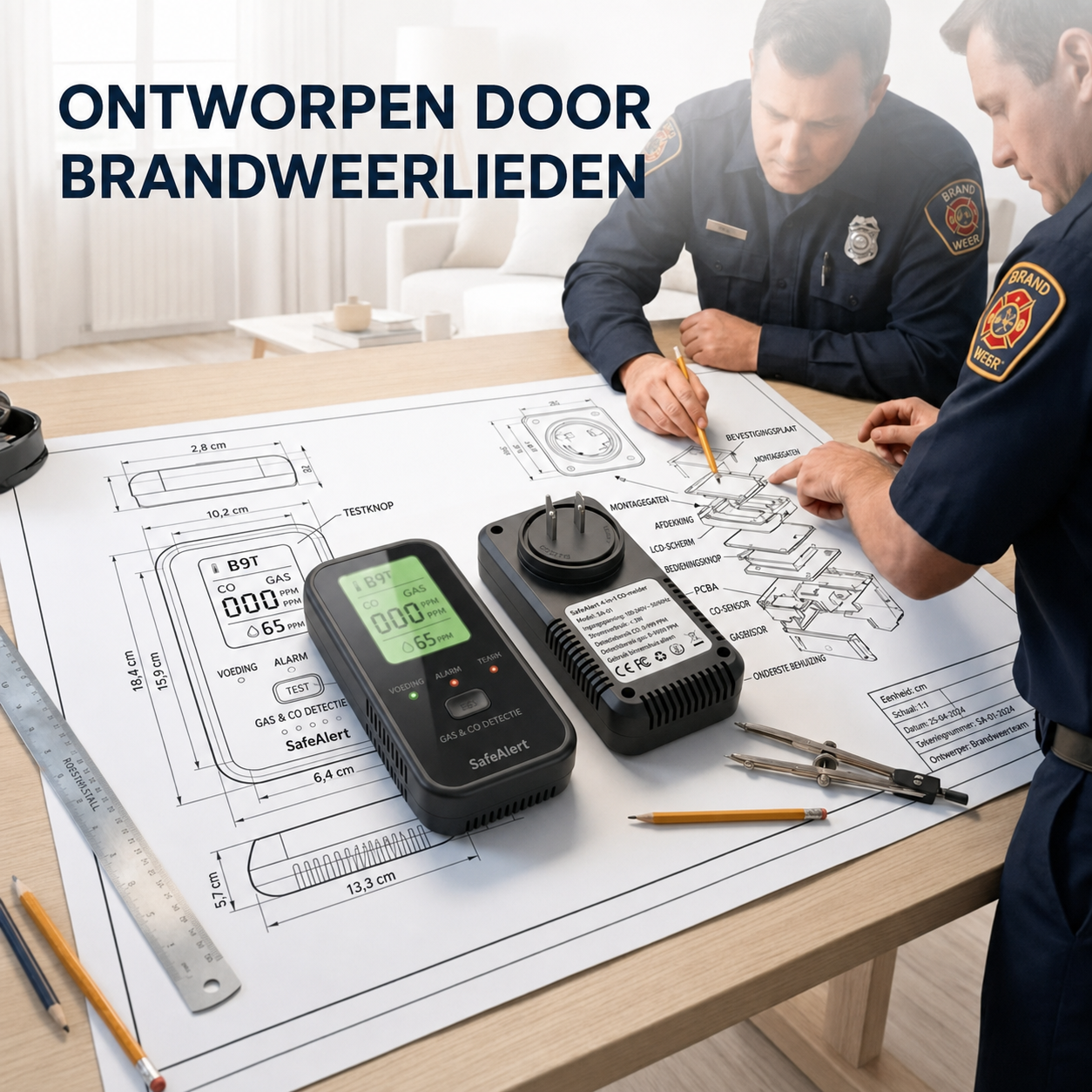 SafeAlert | 4-in-1 gas- en CO-melder