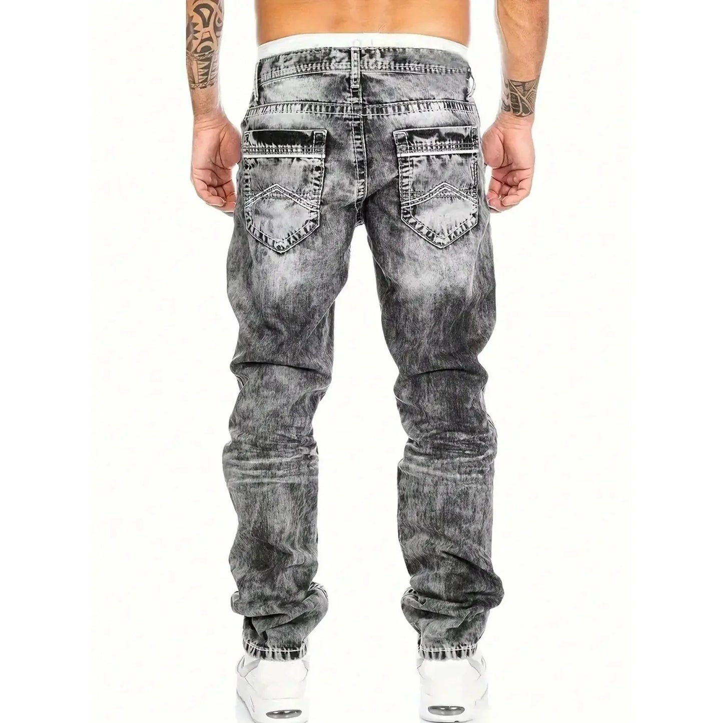 StreetDenim | Vintage-washed straight jeans