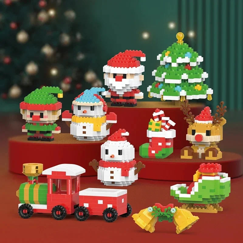Blockies | Kerstfiguren van bouwsteentjes
