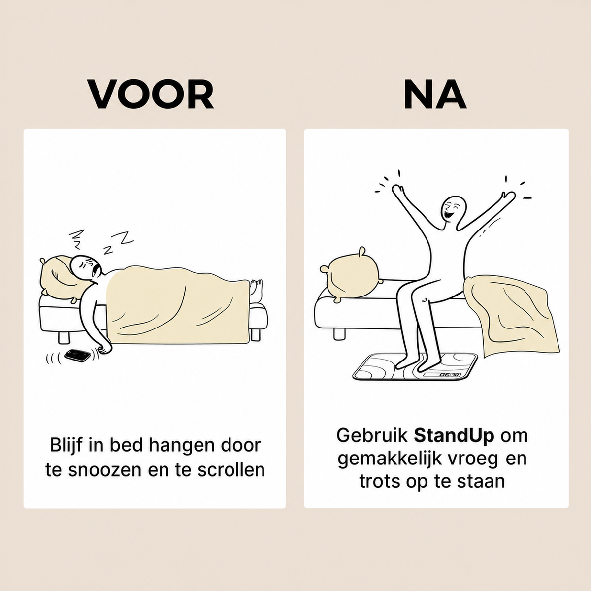 StandUp | Wekker zonder snooze