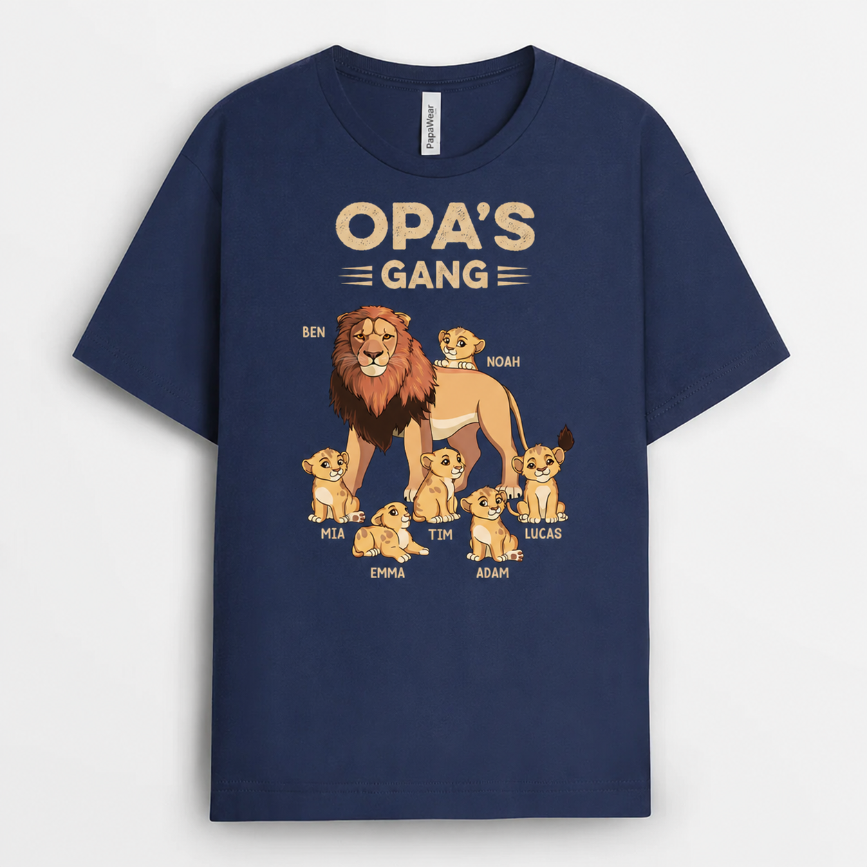 PapaWear | Gepersonaliseerd shirt met namen voor trotse vaders