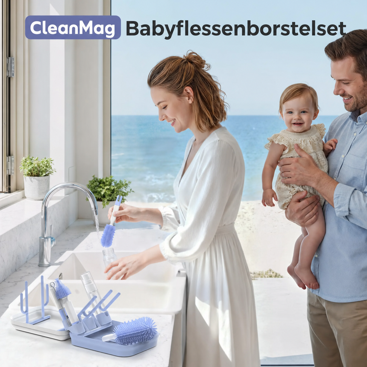 CleanMag | Magnetische flessenborstelset