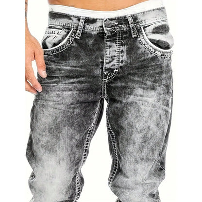 StreetDenim | Vintage-washed straight jeans