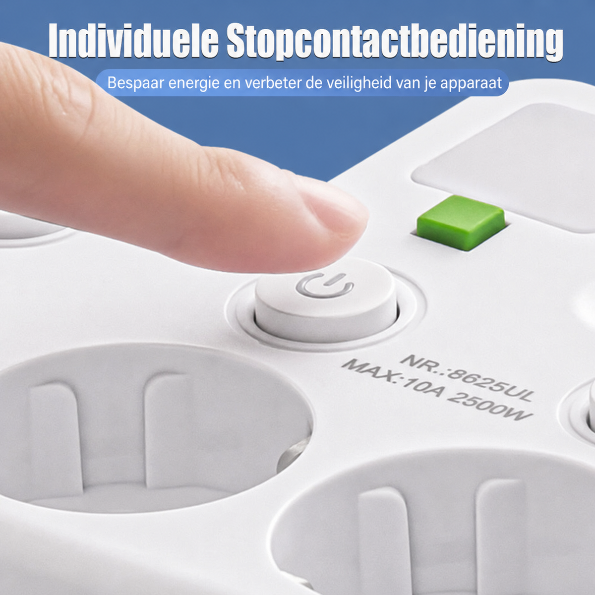 PowerHub | Wandstekker met 4 stopcontacten