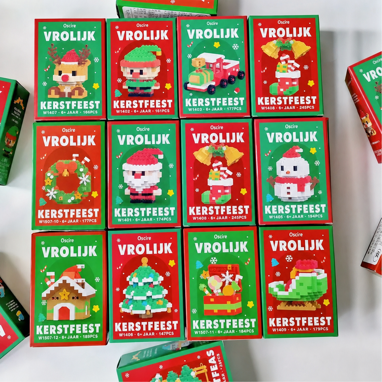 Blockies | Kerstfiguren van bouwsteentjes