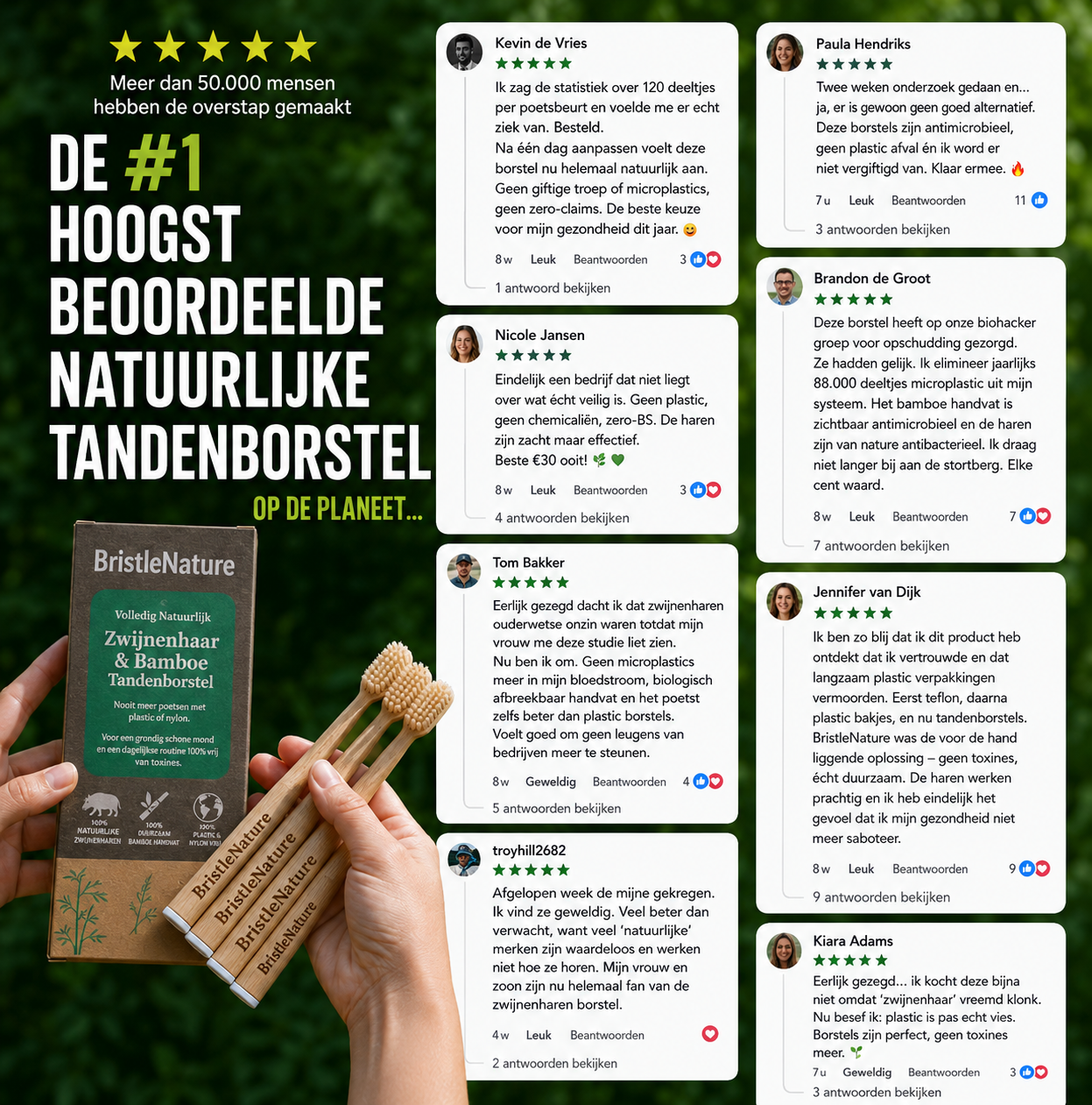 BristleNature | Zwijnenhaar tandenborstel