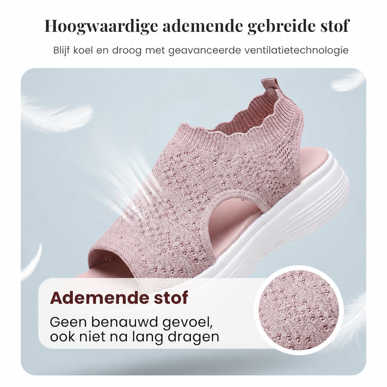 StrickComfort | Gebreide plateausandaal