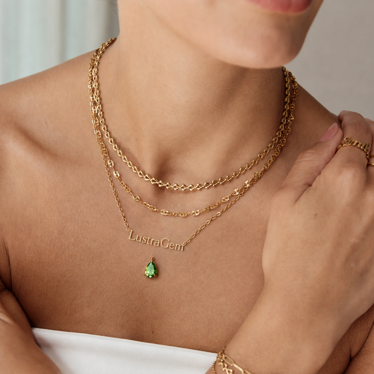 LustraGem | Naamketting met geboortesteen