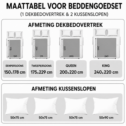 Oceaangolven Gewatteerde 3-delige beddensets